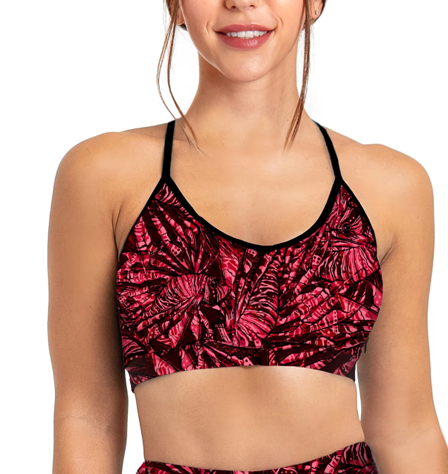 Spacefish Army Bikini Sports Bra